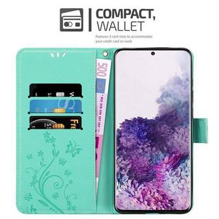 Cadorabo  Housse compatible avec Samsung Galaxy S20 - Coque de protection au design floral avec fermeture magnétique, fonction de support et emplacements pour cartes 