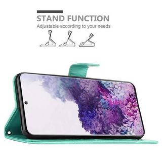 Cadorabo  Housse compatible avec Samsung Galaxy S20 - Coque de protection au design floral avec fermeture magnétique, fonction de support et emplacements pour cartes 