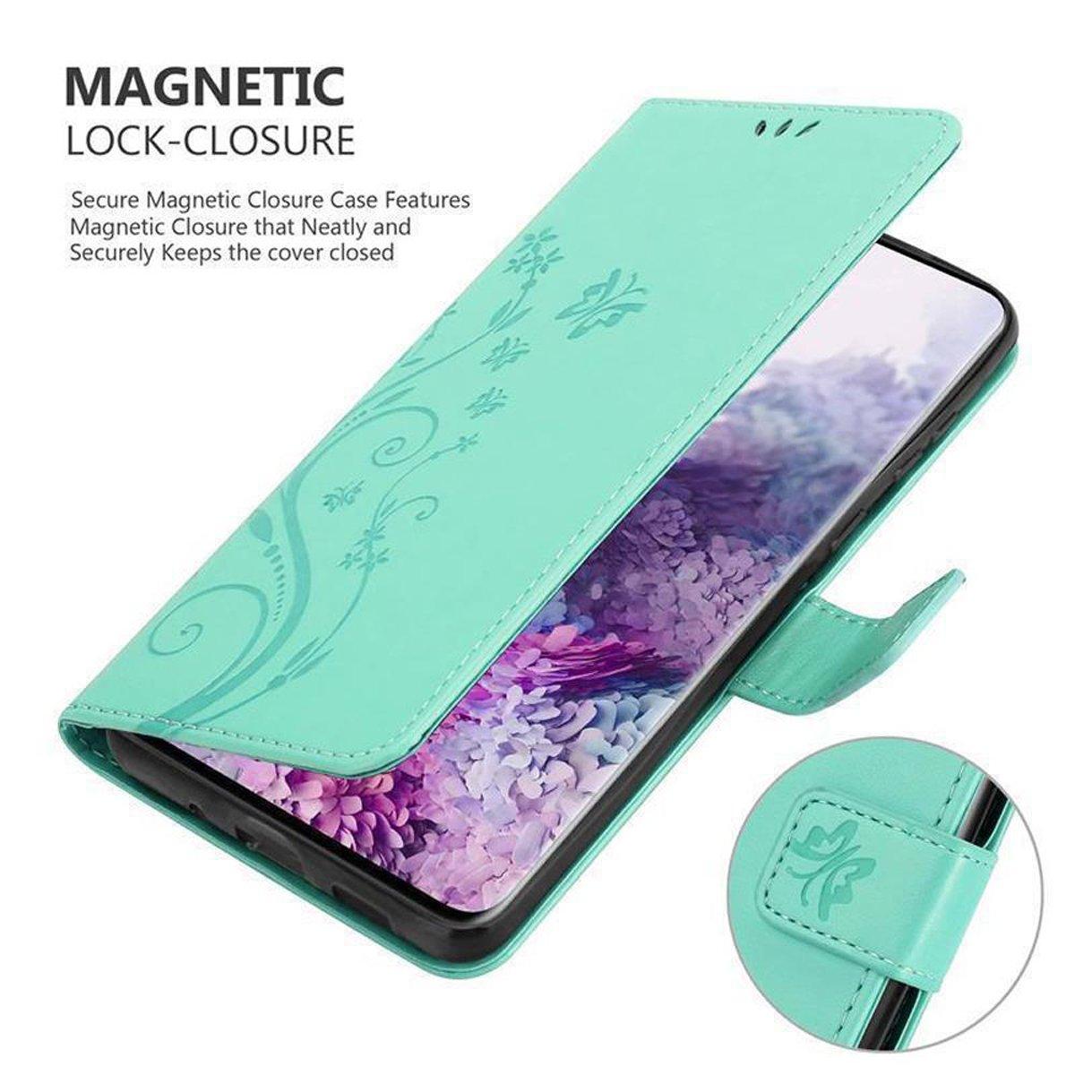 Cadorabo  Housse compatible avec Samsung Galaxy S20 - Coque de protection au design floral avec fermeture magnétique, fonction de support et emplacements pour cartes 