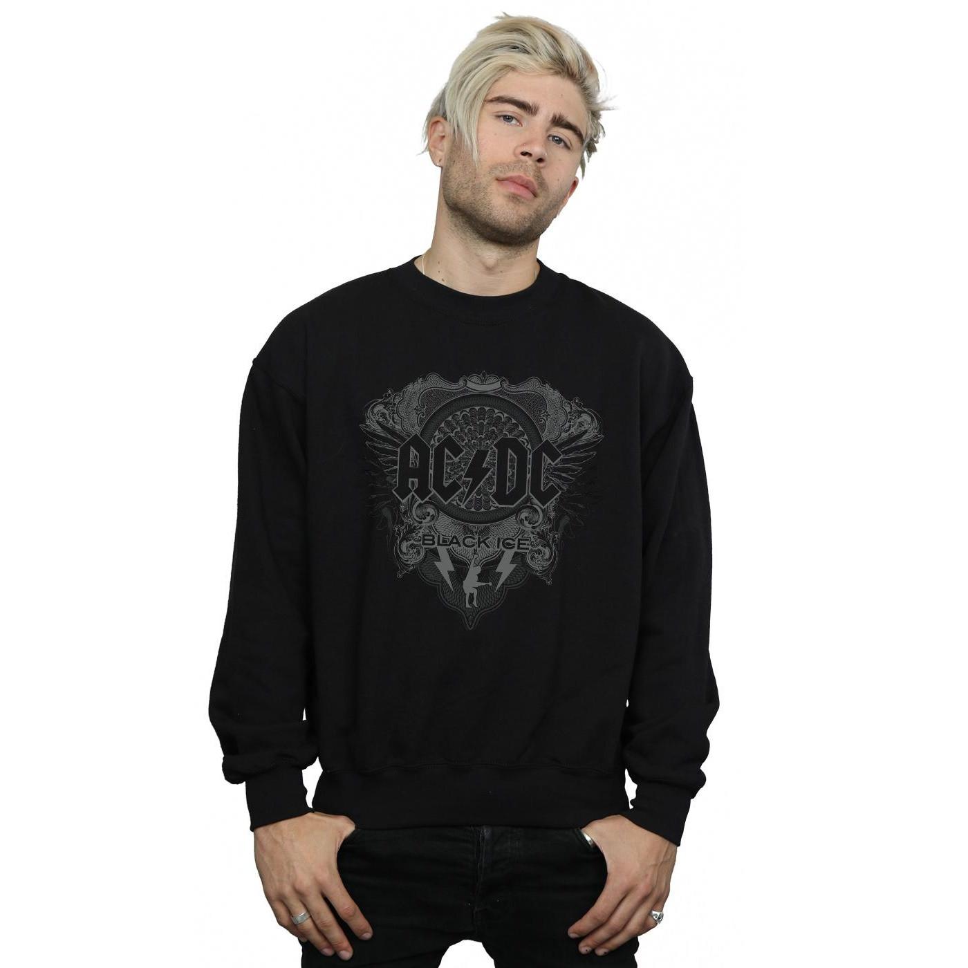 AC/DC  Sweatshirt noir en coton Ice 