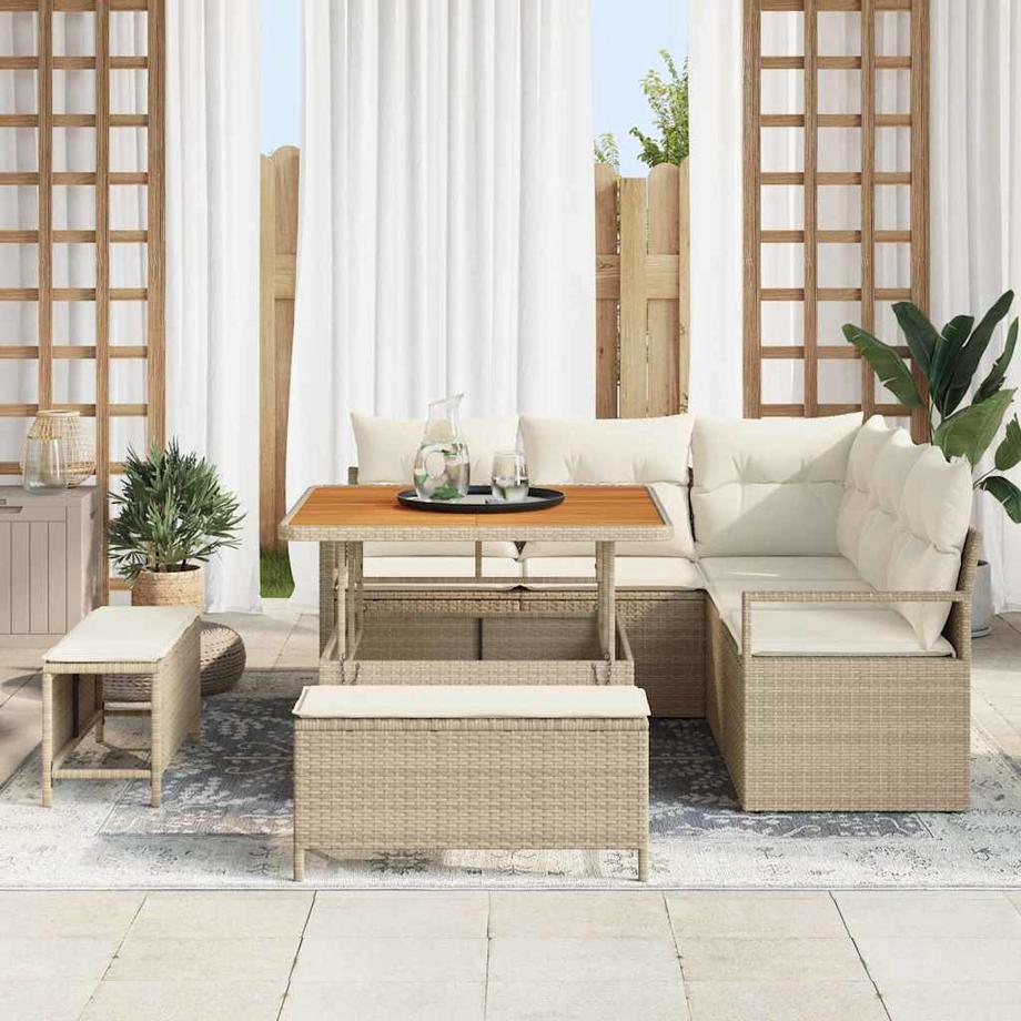 VidaXL Set di Mobili da Giardino Polyrattan  
