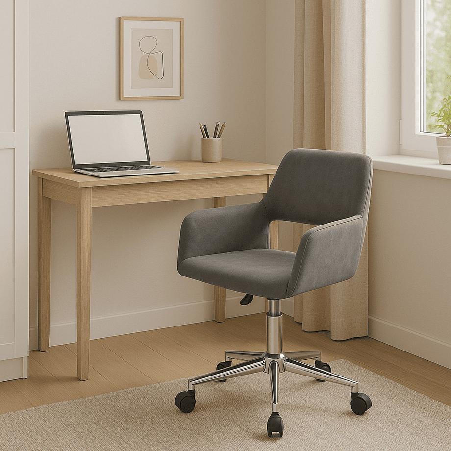 Calicosy Sedia da ufficio in velluto regolabile  