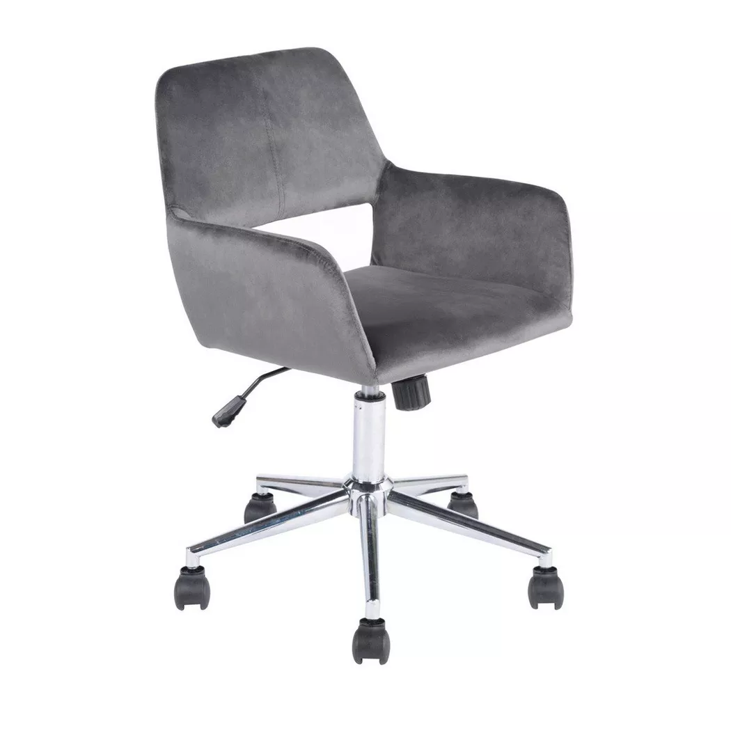 Calicosy – Verstellbarer Bürostuhl aus Velour Ross, One Size, Anthrazit