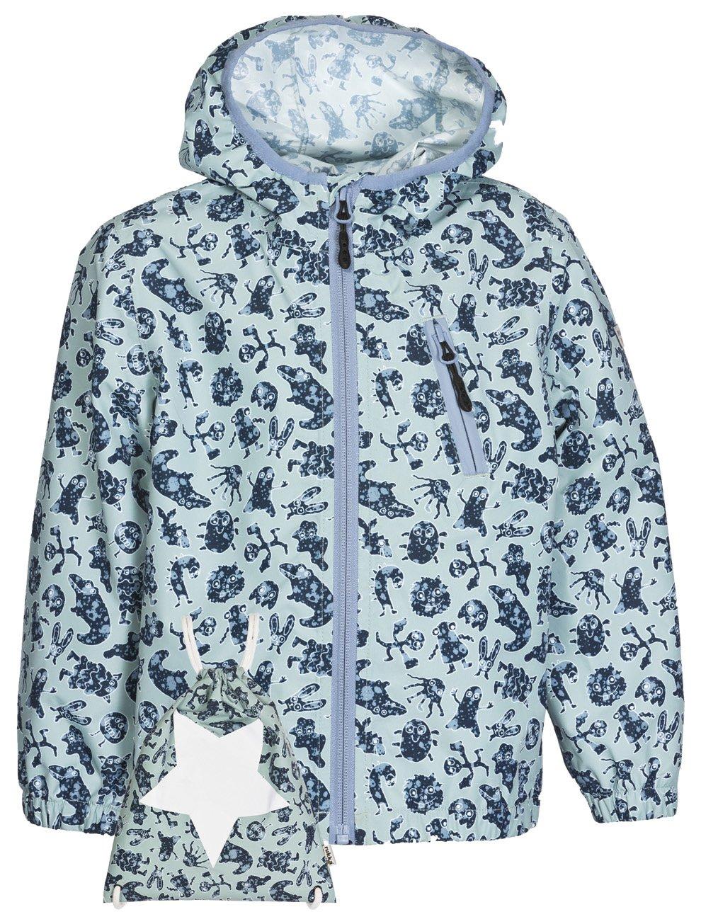 Rukka  Kinder Regenjacke Travelino blue surf monster 