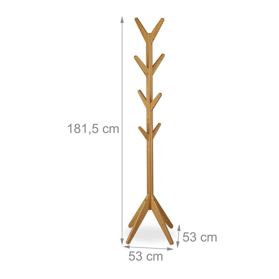 Northio  Porte-manteau en bambou en forme d'arbre 