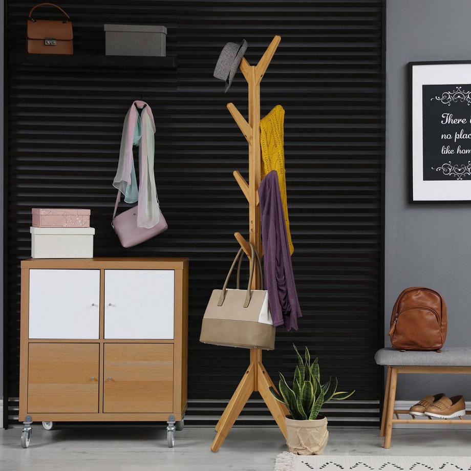 Northio  Porte-manteau en bambou en forme d'arbre 
