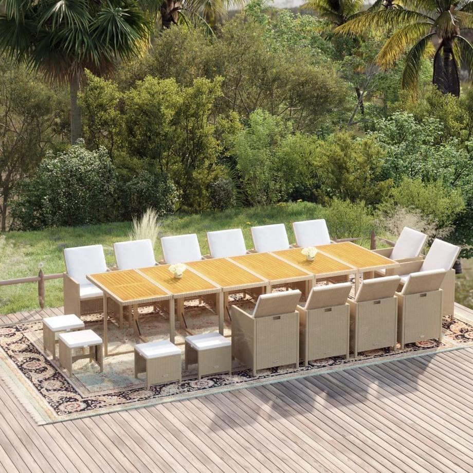 VidaXL Ensemble de salle à manger de jardin rotin synthétique  