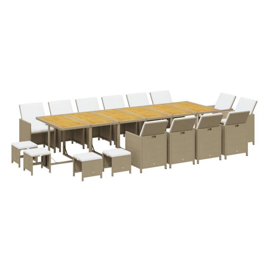 VidaXL Ensemble de salle à manger de jardin rotin synthétique  