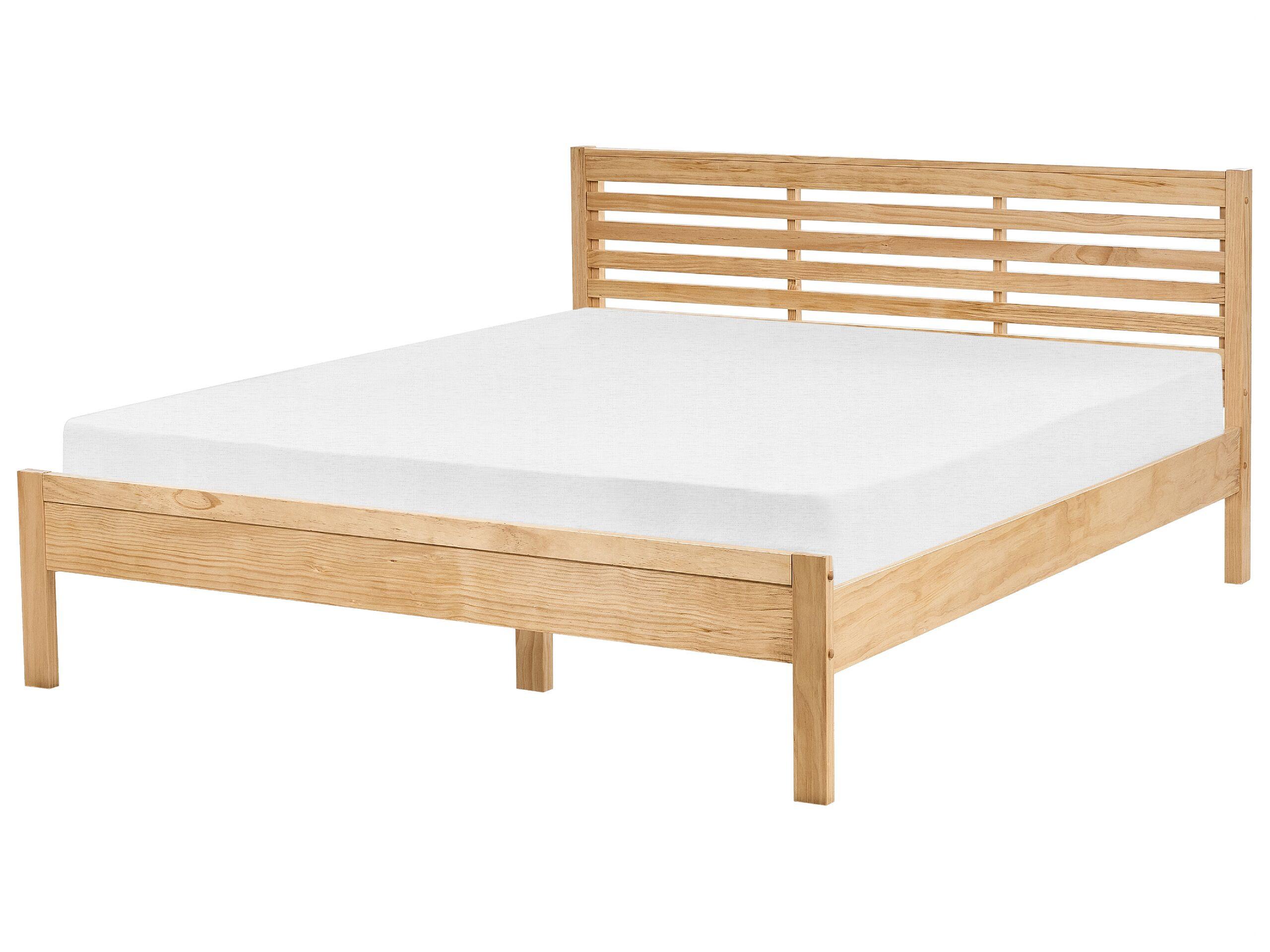 Beliani Letto con rete a doghe en Legno di pino Scandinavo CARNAC  