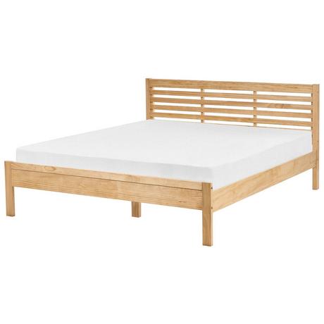 Beliani Letto con rete a doghe en Legno di pino Scandinavo CARNAC  