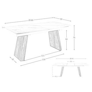 ANGEL CERDA Ausziehbarer Esstisch ovales Fass Porzellanmarmor aus Walnuss  