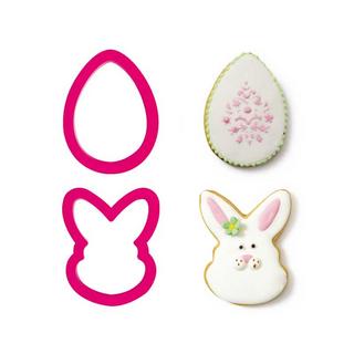 Decora Set d'emporte-pièces tête de lapin et œuf de Pâques  