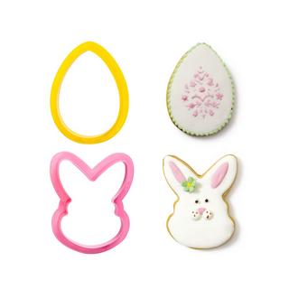 Decora Set d'emporte-pièces tête de lapin et œuf de Pâques  