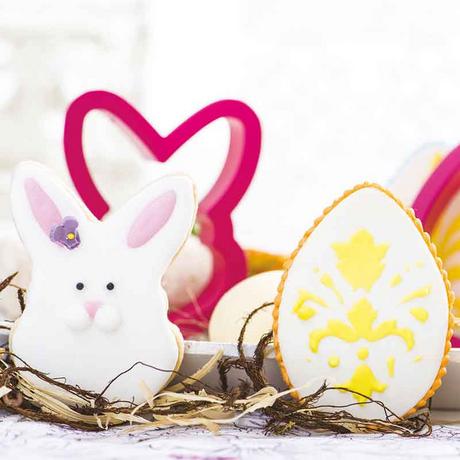 Decora Set d'emporte-pièces tête de lapin et œuf de Pâques  