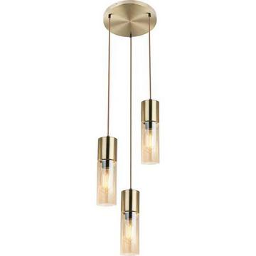 Lampe à suspension Annika laiton mat 3xE27