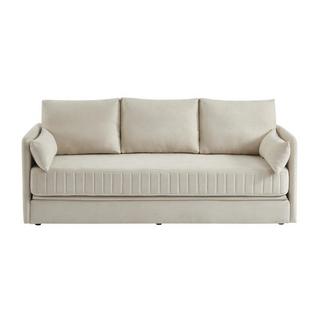 Vente-unique Sofa 3-Sitzer mit Schlaffunktion - Stoff - Beige - GRECCO  