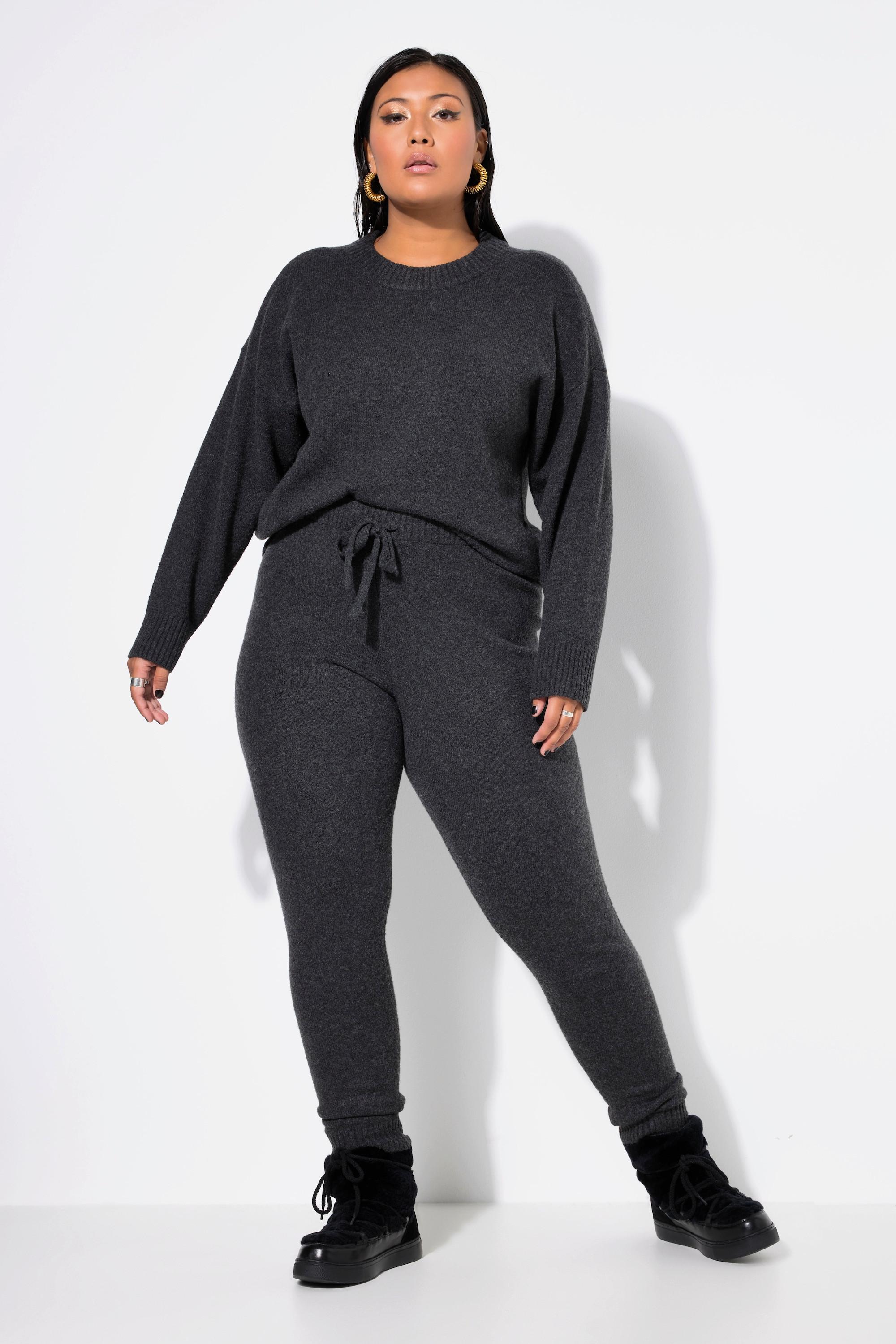 Studio Untold Pantalon en maille Jambe droite Taille élastique  