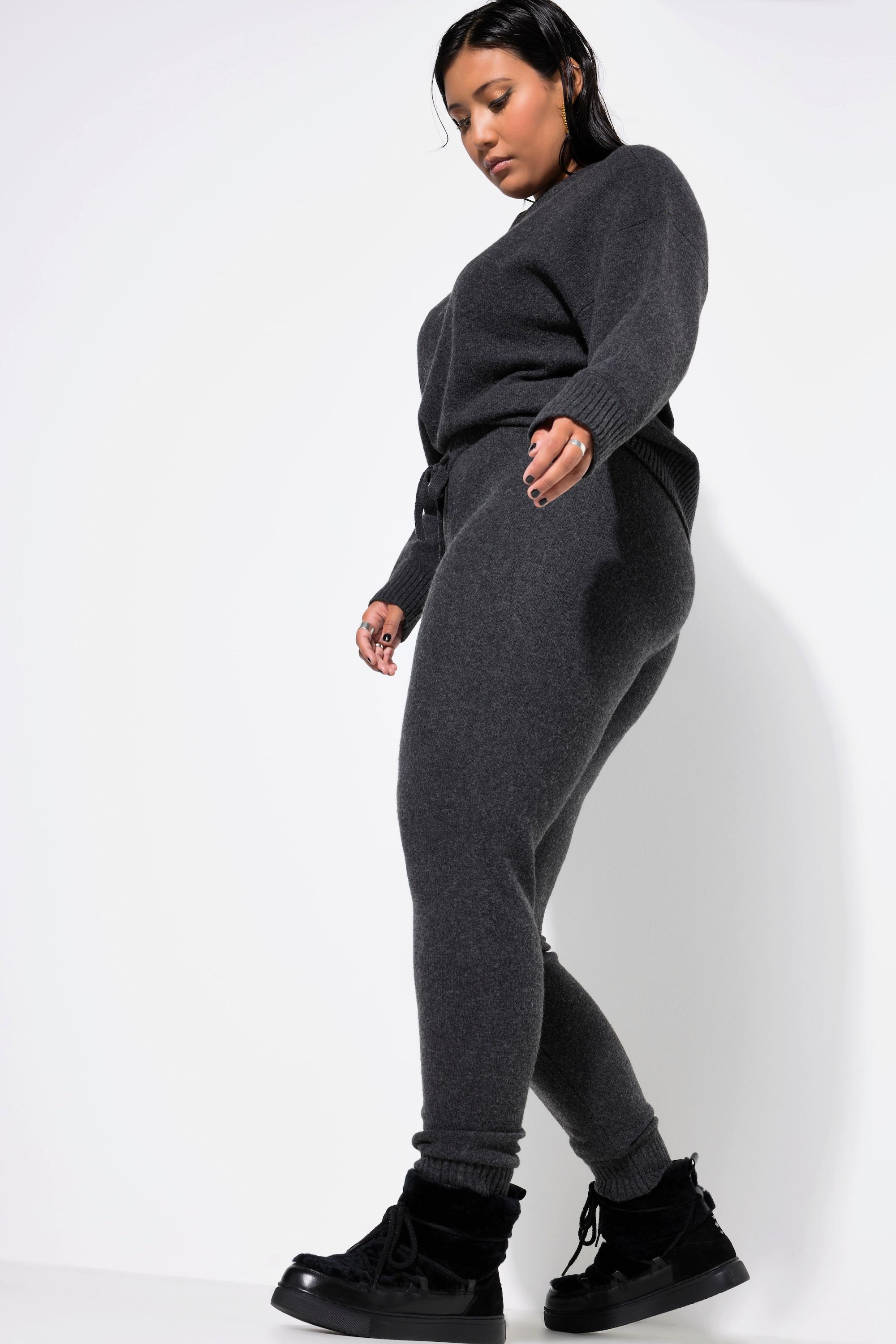 Studio Untold Pantalon en maille Jambe droite Taille élastique  