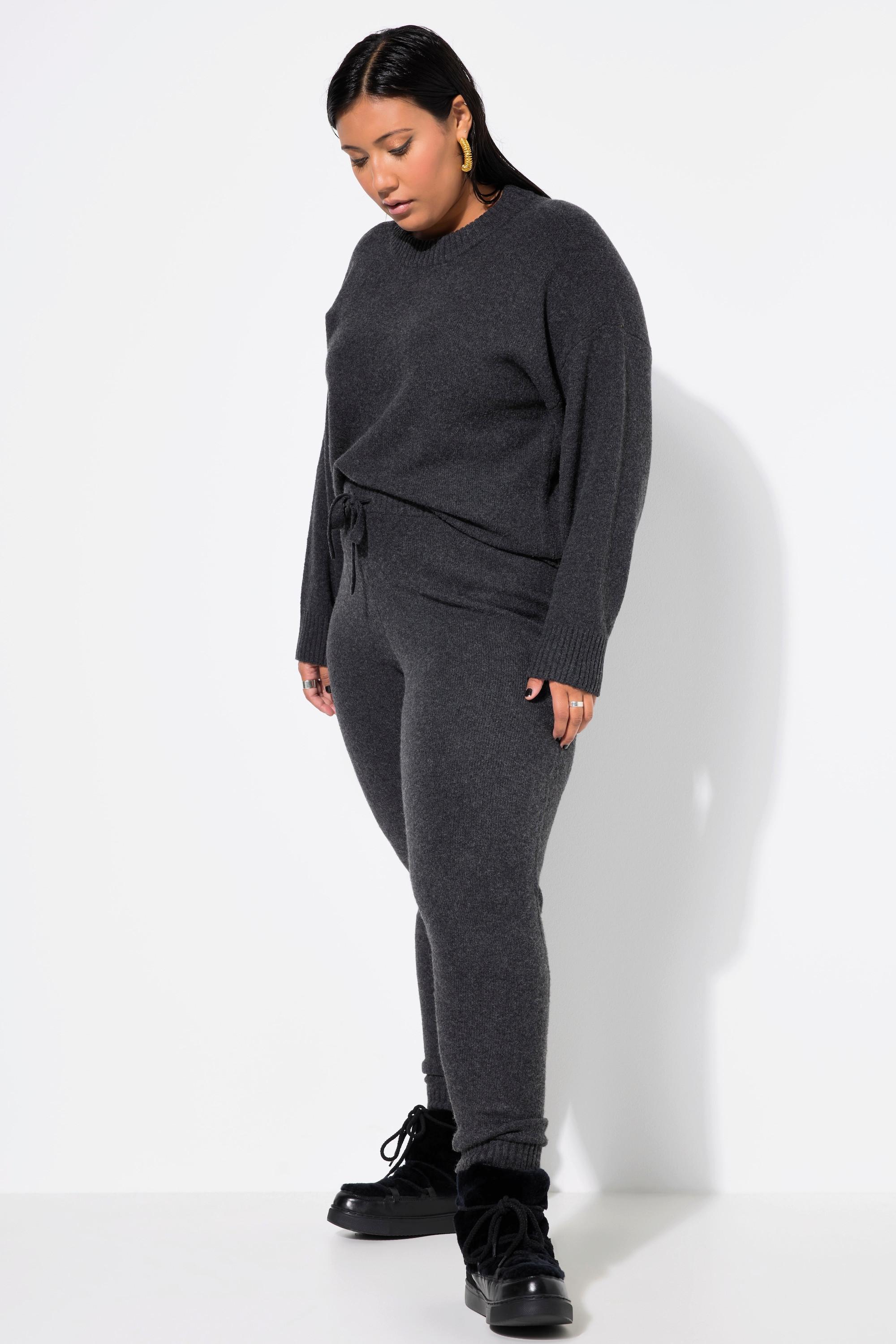 Studio Untold Pantalon en maille Jambe droite Taille élastique  