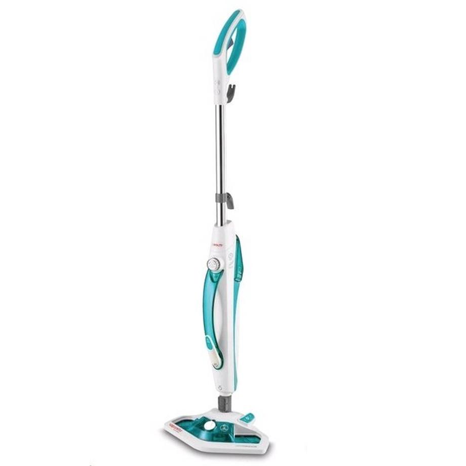 Polti SV450 Double Steam mop 0,3 L 1500 W Acciaio inossidabile, Turchese, Bianco