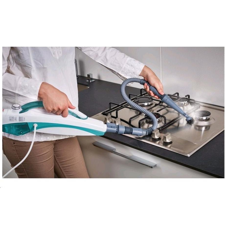 POLTI Polti SV450 Double Steam mop 0,3 l 1500 W Edelstahl, Türkis, Weiß  