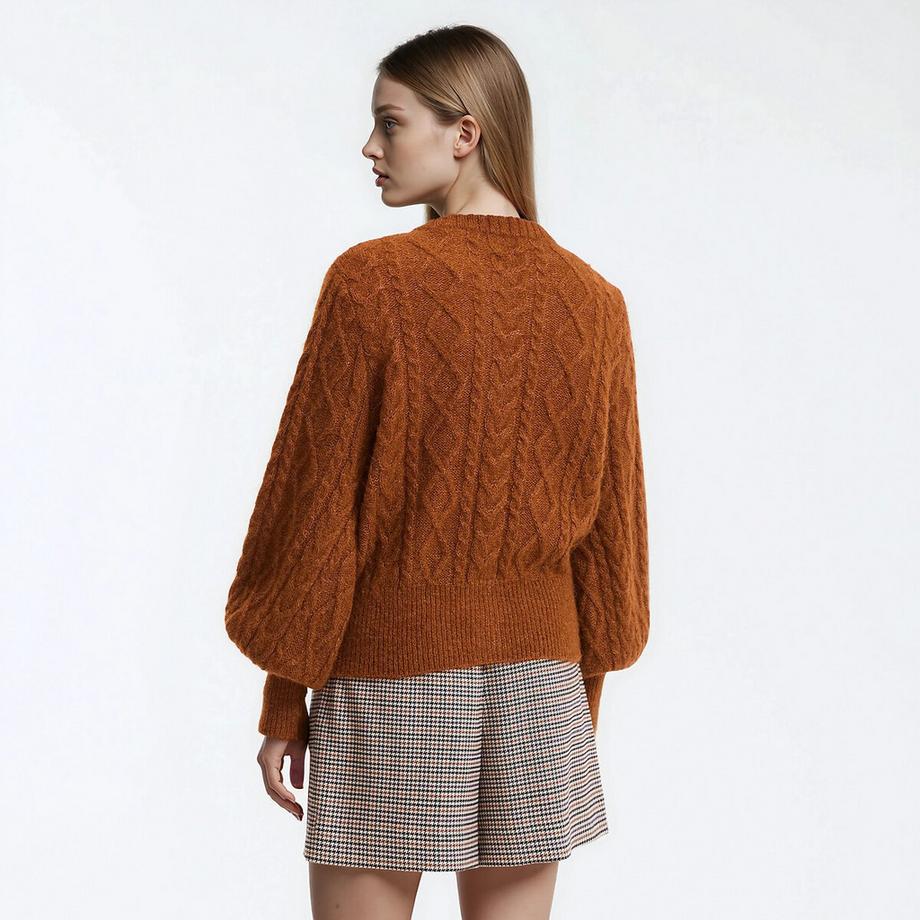 La Redoute Collections Zopf-Strickjacke  