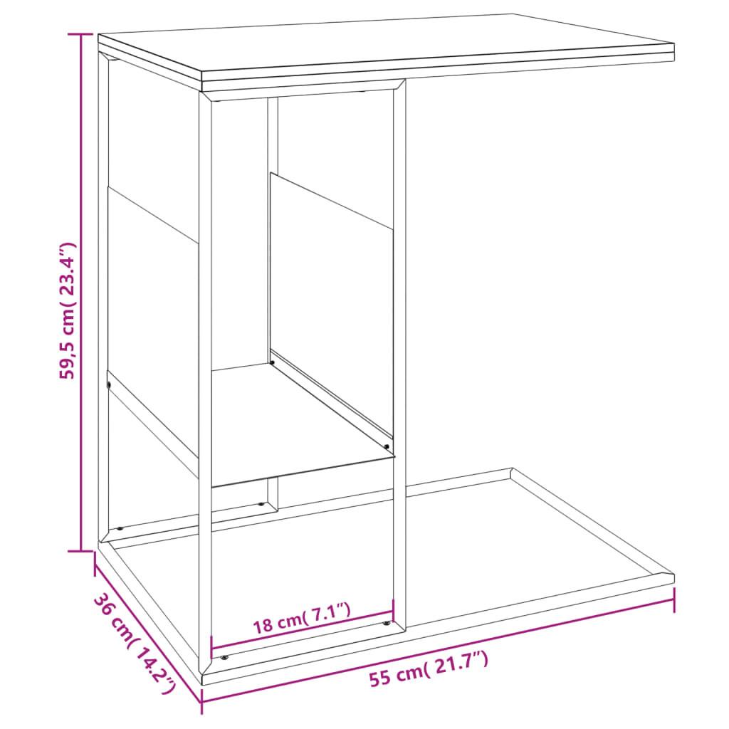 VidaXL Table d'appoint bois d'ingénierie  