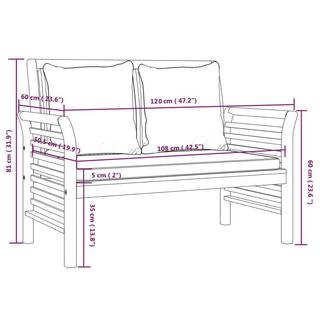 VidaXL Sofabank akazienholz  