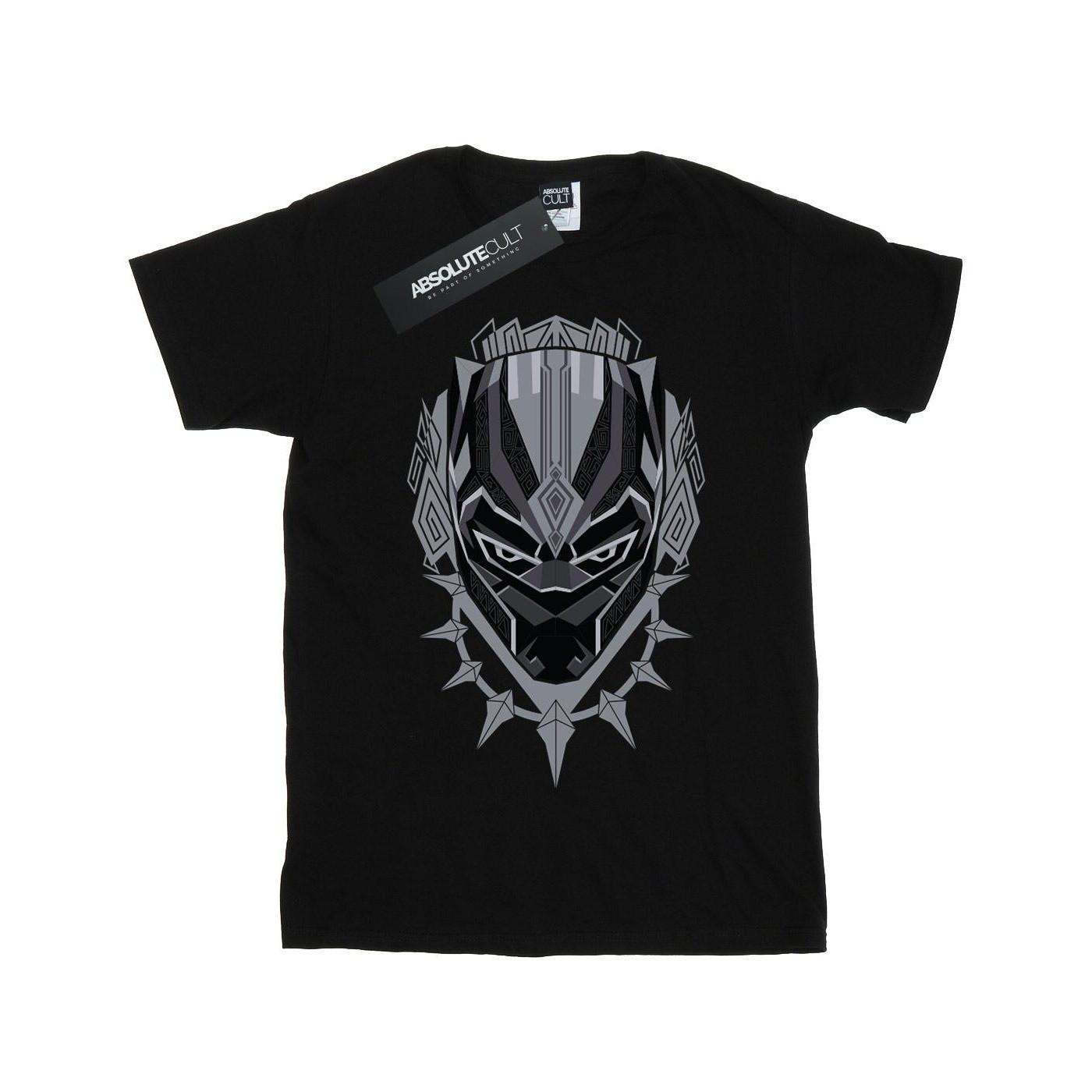 Image of Black Panther Head Tshirt Unisex Schwarz 152-158