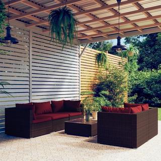 VidaXL set salotto da giardino Polirattan  