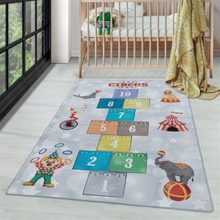 Paco Home Cirque de tapis pour enfants Clown Löwe  