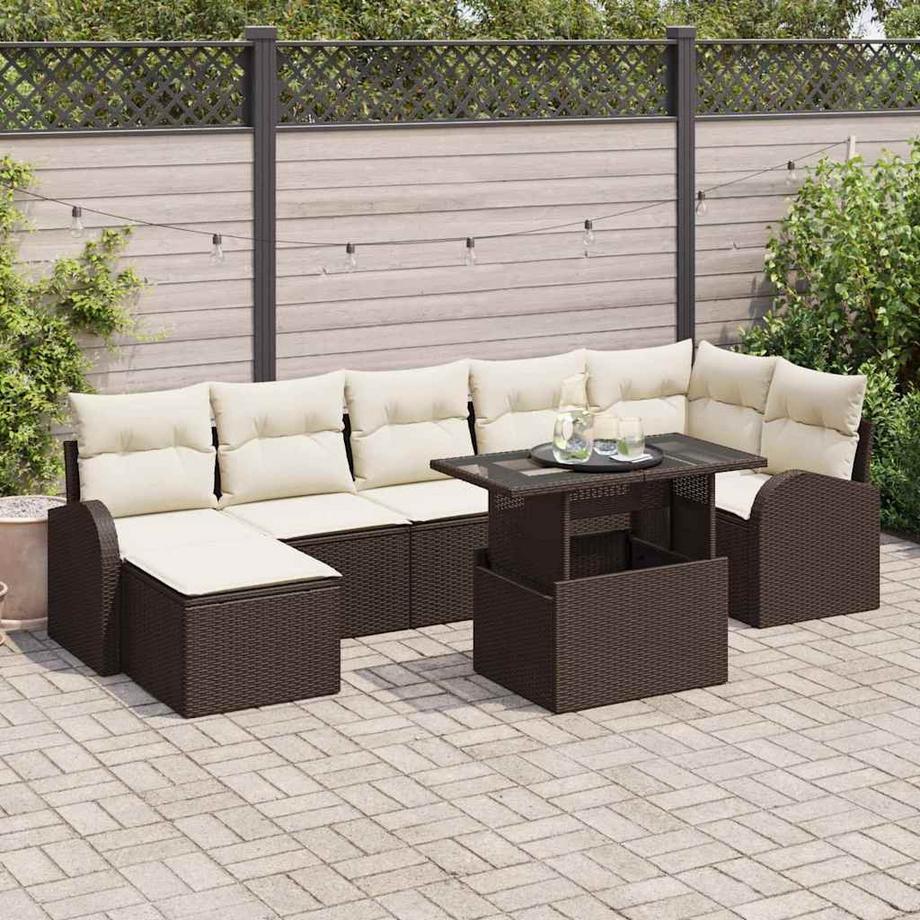 VidaXL Ensemble de canapé de jardin poly rattan  