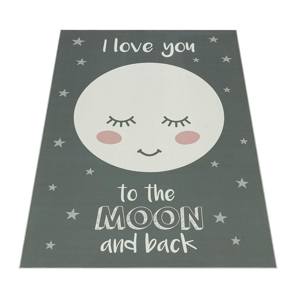 Image of Kinderteppich Unisex Mond Mit Spruch Unisex 120X160CM