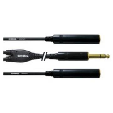 Cordial CFY 0.3 VKK câble audio 0,3 m 2 x 6,35 mm 6,35 mm Noir