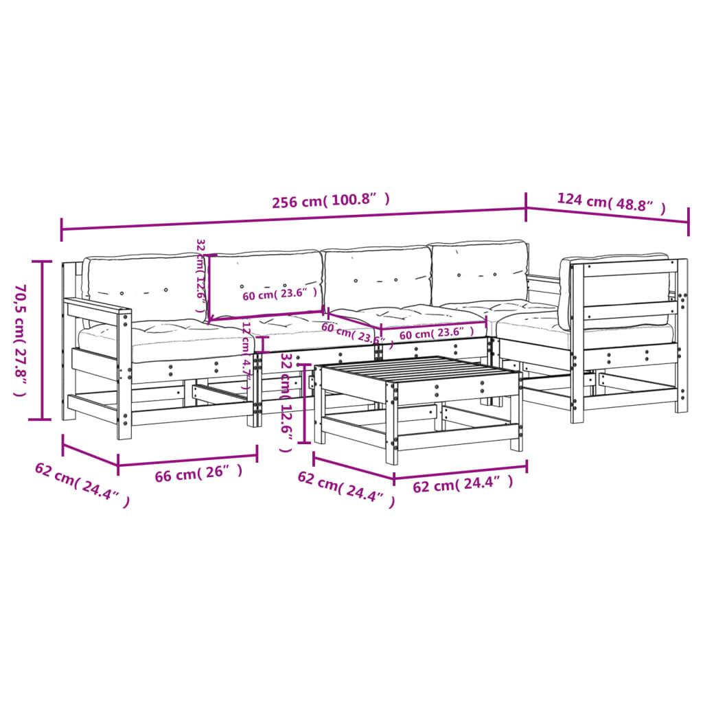 VidaXL Garten lounge set holz  