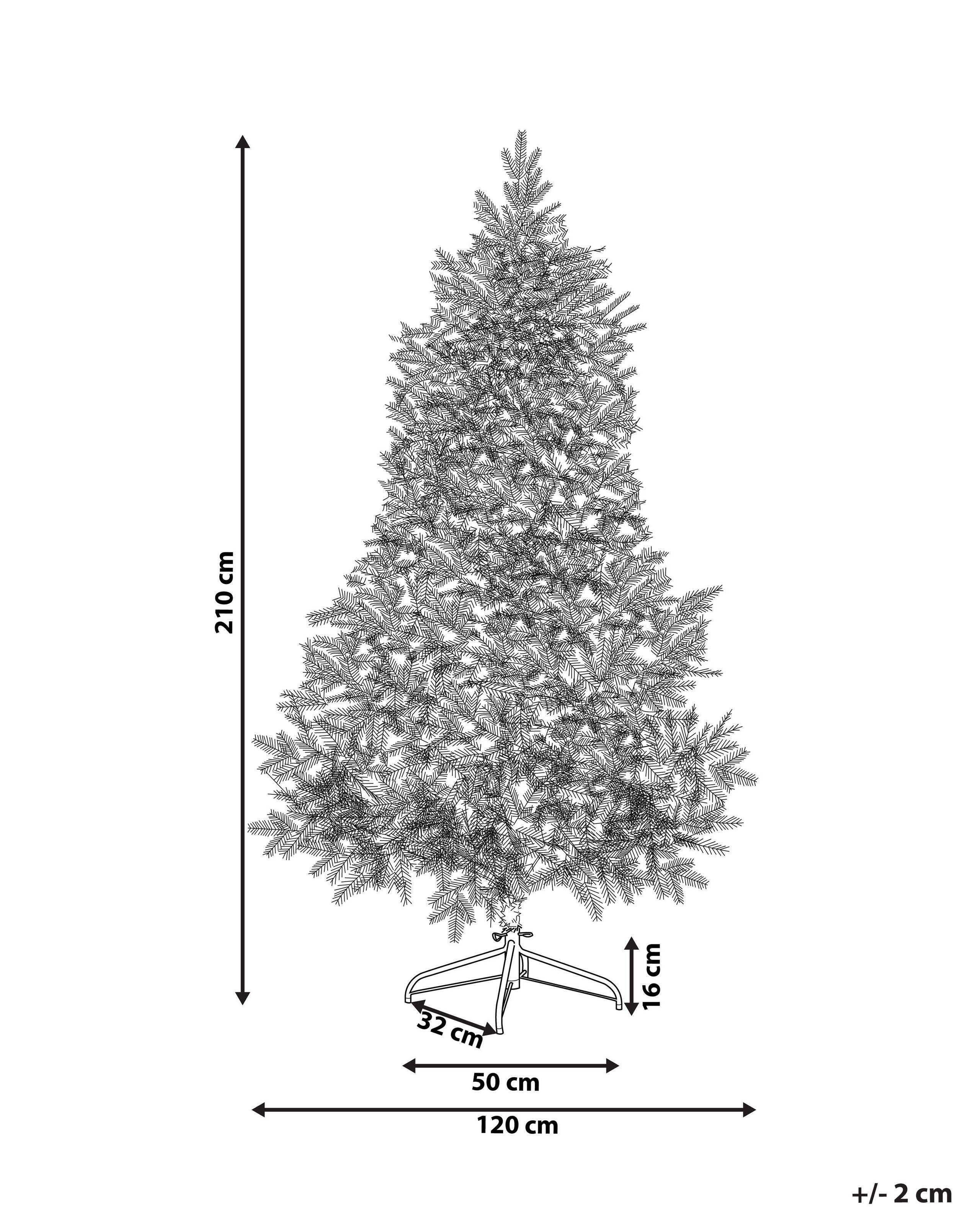 Beliani Sapin de Noël pré-allumé en PVC Moderne TATLOW  