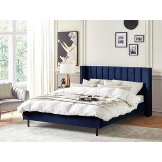 Beliani Bett mit Lattenrost aus Samtstoff Modern VILLETTE  