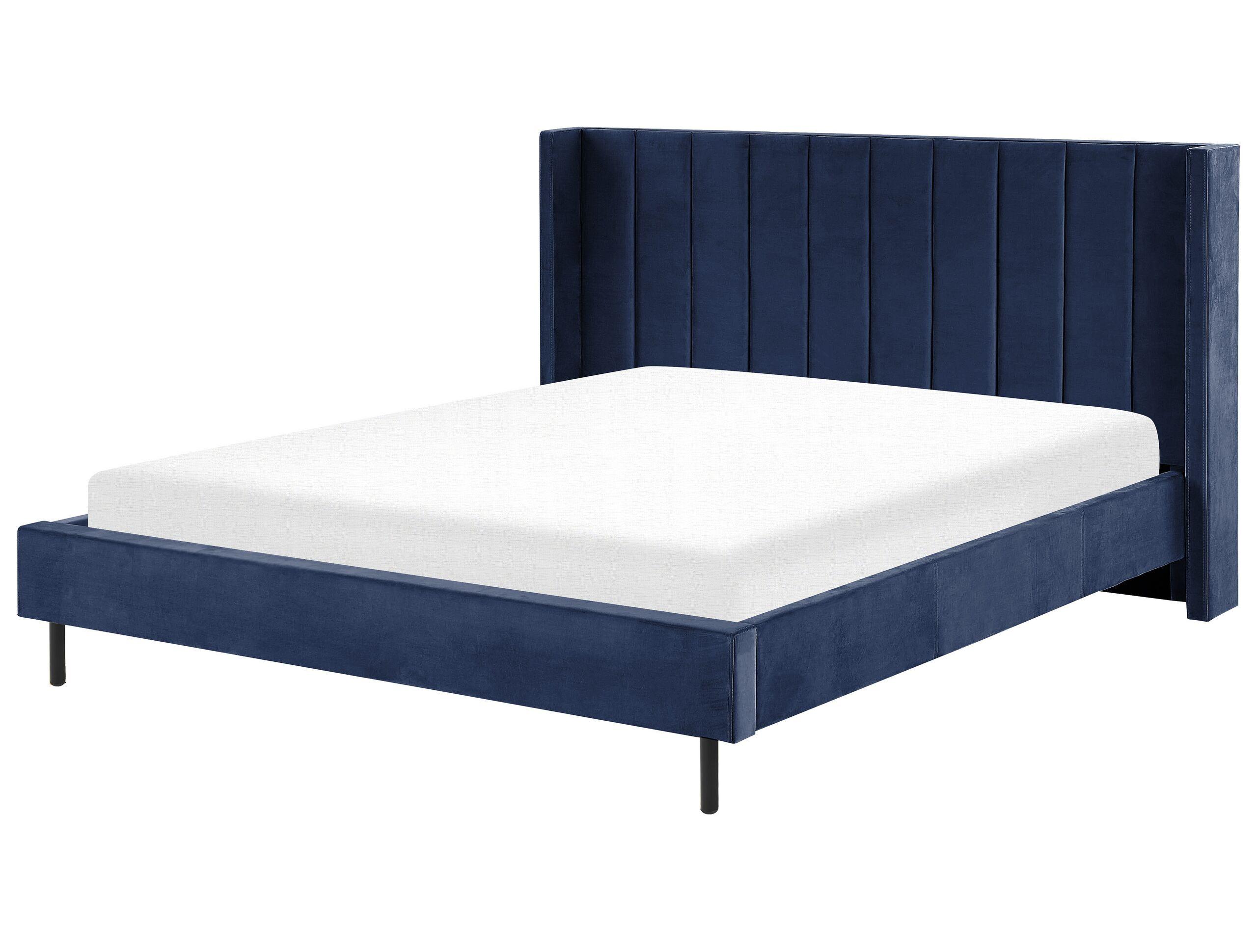 Beliani Bett mit Lattenrost aus Samtstoff Modern VILLETTE  