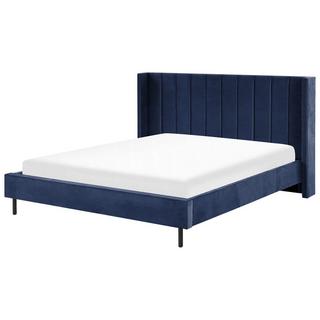 Beliani Bett mit Lattenrost aus Samtstoff Modern VILLETTE  