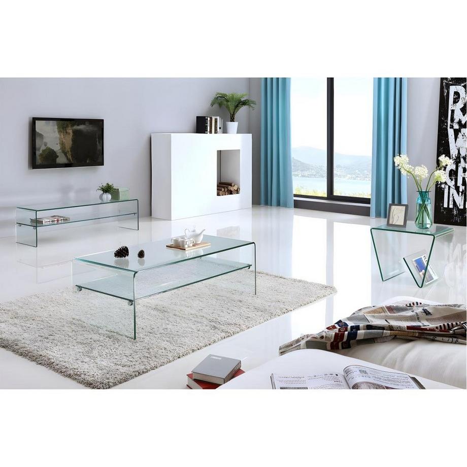 Vente-unique Table d'appoint ZENIA Verre trempé  