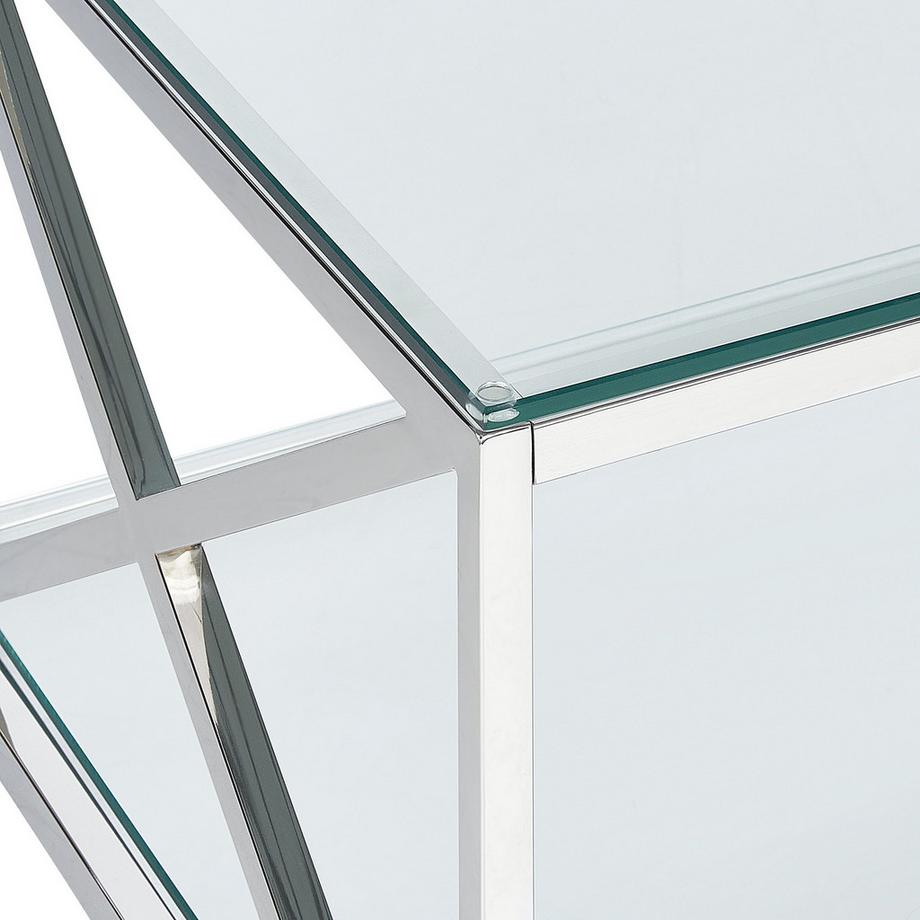 Beliani Couchtisch aus Sicherheitsglas  AUDET  