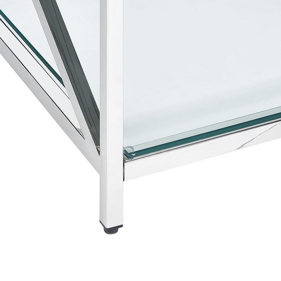 Beliani Couchtisch aus Sicherheitsglas  AUDET  