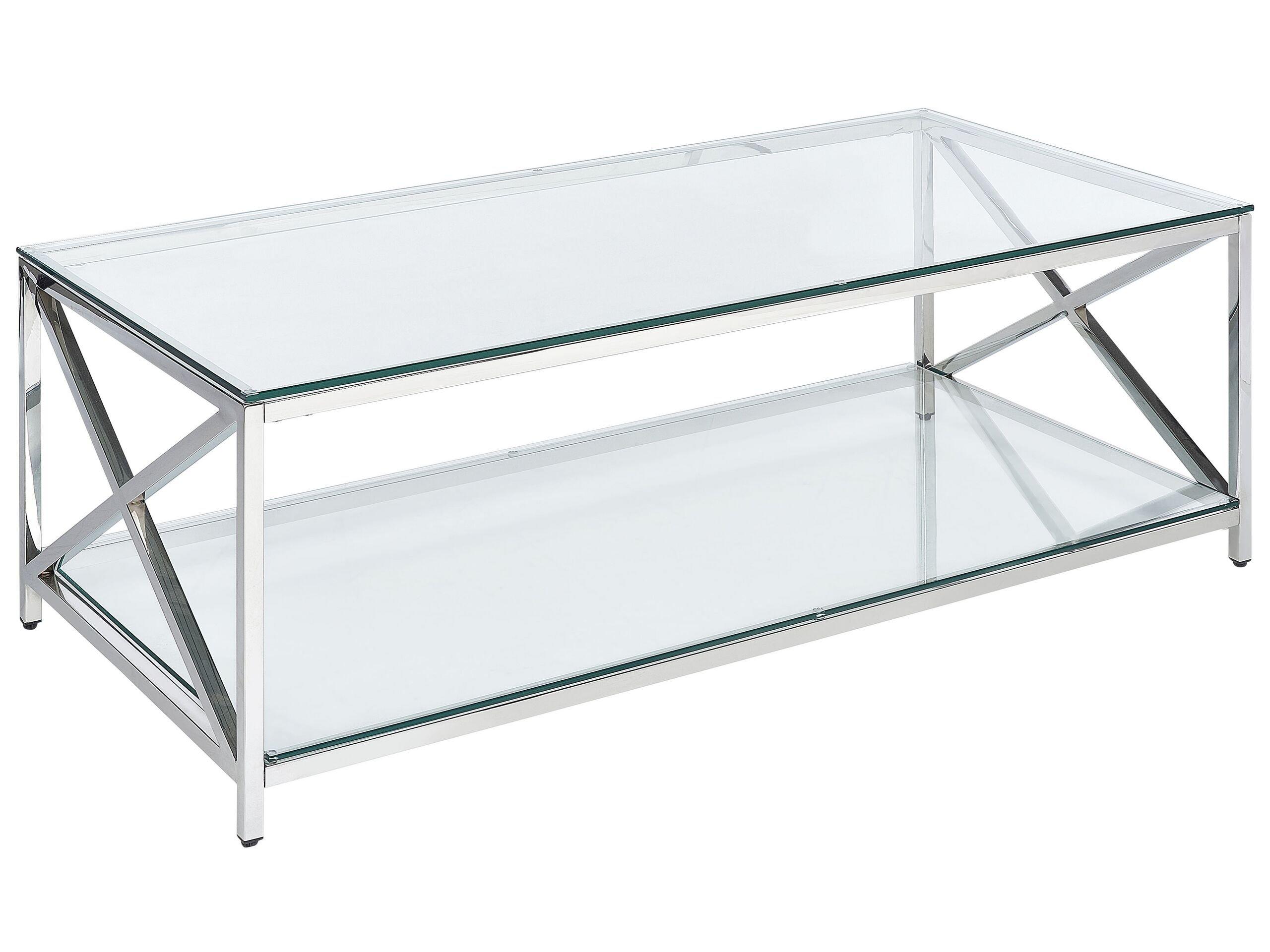 Beliani Table basse en Verre de sécurité Glamour AUDET  