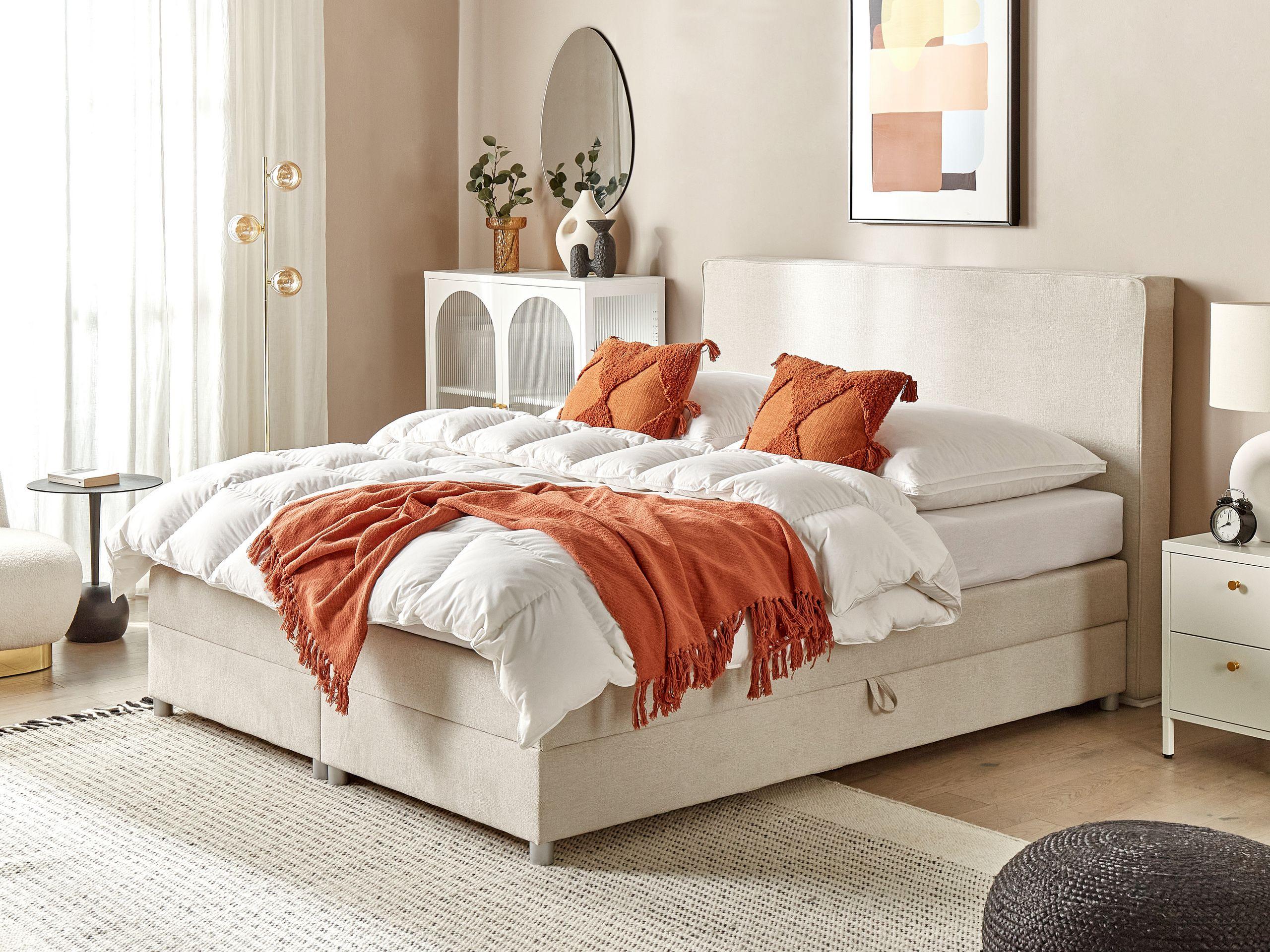 Beliani Boxspring Bett aus Polyester Modern MINISTER  