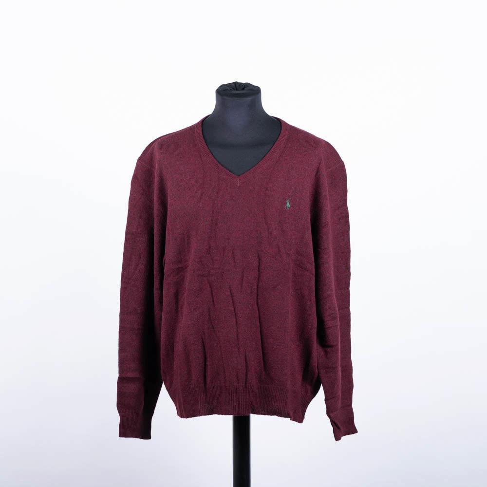 Image of Slim-fit Pullover Mit V-ausschnitt Unisex Bordeaux L