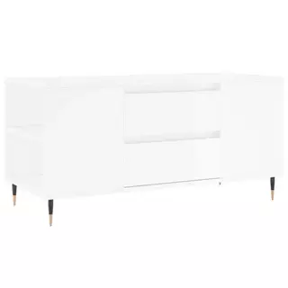 vidaXL Tavolino Salotto Bianco Lucido 102x44,5x50 cm Legno Multistrato