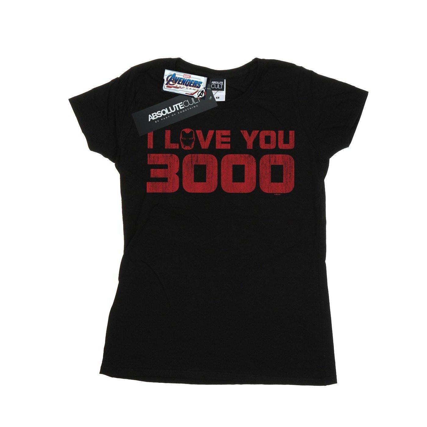 Image of Avengers Endgame I Love You 3000 Distressed Tshirt Damen Schwarz S