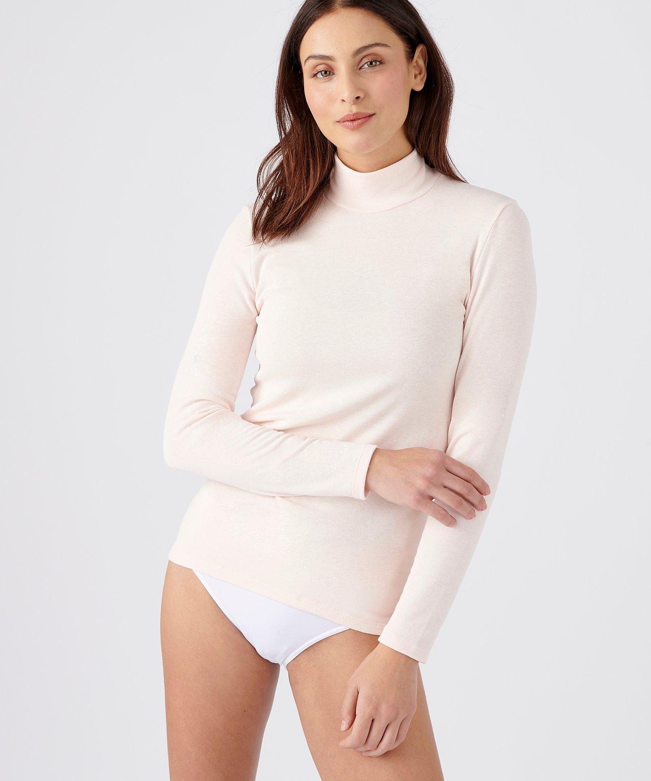 Image of T-shirt Mit Doppelt Angesetztem Stehkragen, Wärmegrad Intense 4. Damen Rosa 50/52