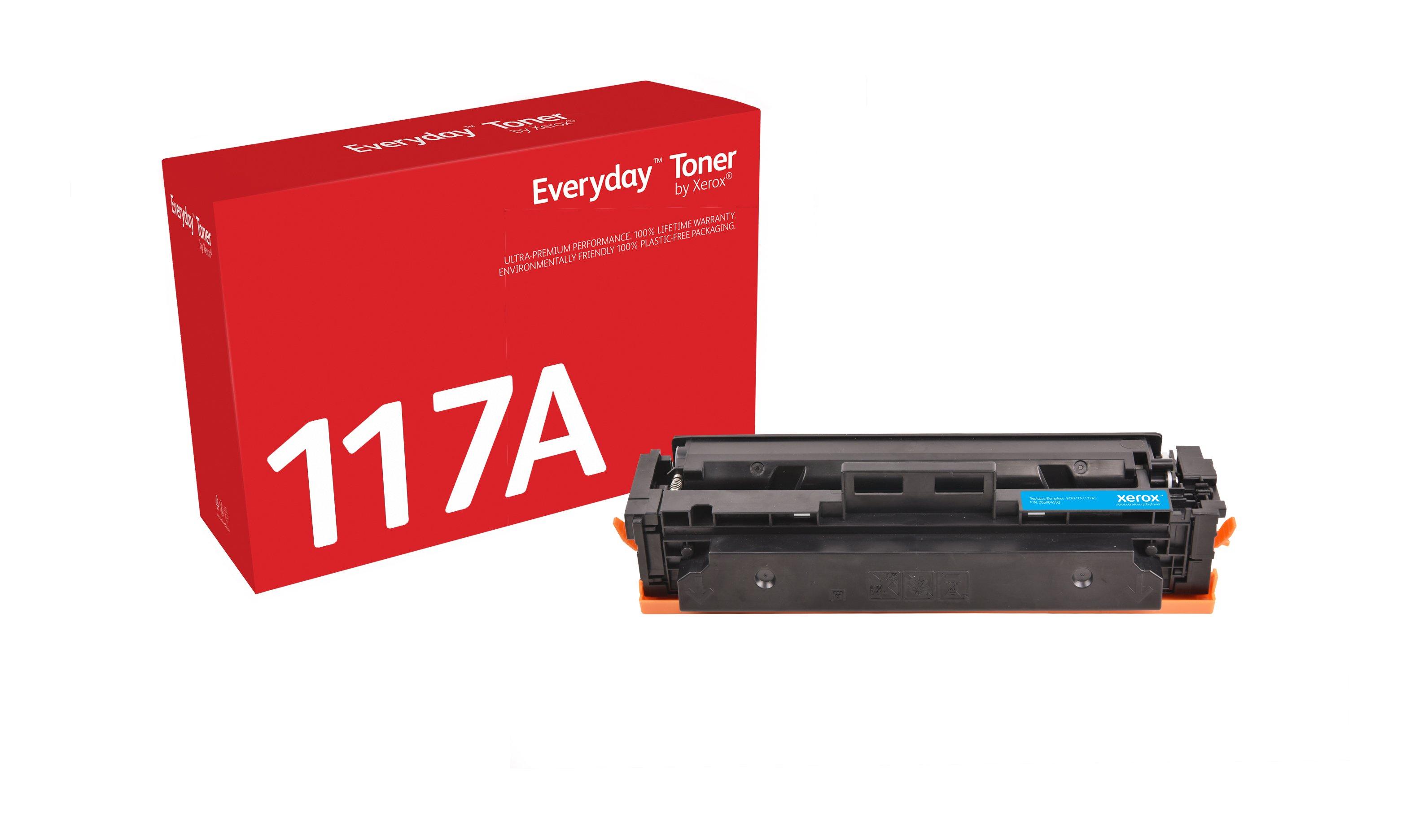 XEROX  Everyday Toner Cyan ™ de  compatible avec HP 117A (W2071A), Capacité standard 