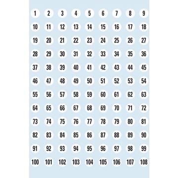 HERMA Zahlenetiketten 8mm 4128 1-540 5 Stück